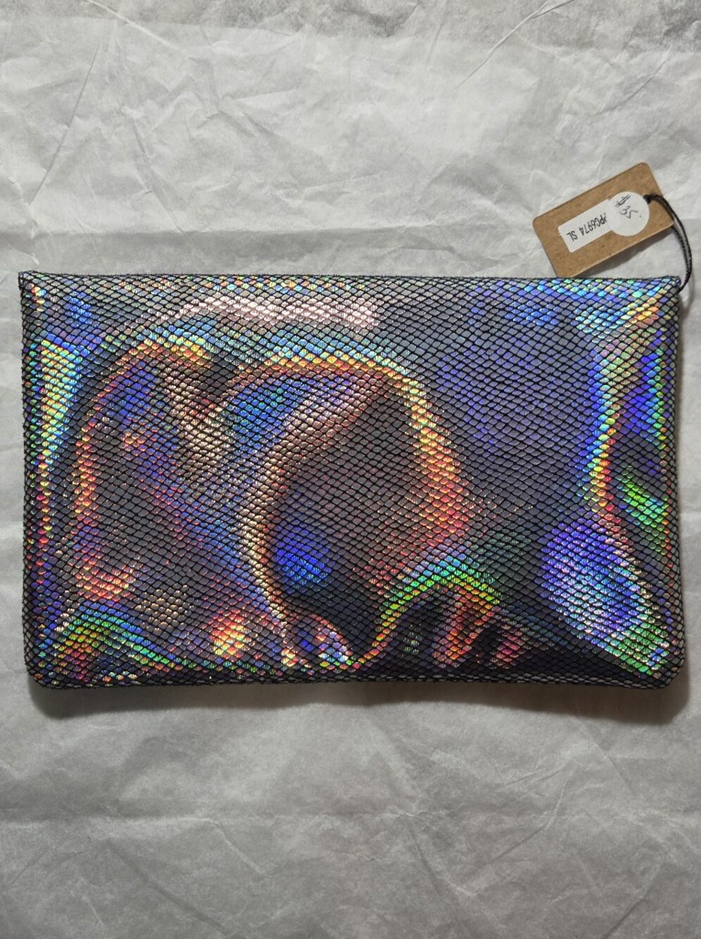 Hello 3am Iridescent Holographic Envelope Clutch - Multicolor - Picture 5 of 12
